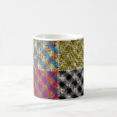 Patchwork Rough Leinwand Squares Vintag Kaffeetasse (Mittel)