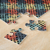 Patchwork Rough Leinwand Squares Vintag Puzzle (Seite)