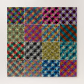 Patchwork Rough Leinwand Squares Vintag Puzzle (Horizontal)