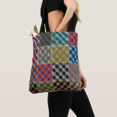 Patchwork Rough Leinwand Squares Vintag Tasche (Von Nahem)