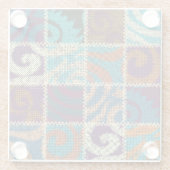 Patchwork Rough Leinwand Vintag Imitation Glasuntersetzer (Rückseite)