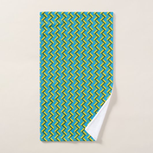 Patchwork Rwanda Flag Pattern Badhandtuch Set (Handtuch)