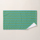 Patchwork Rwanda Flag Pattern Badhandtuch Set (Handtuch)