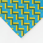 Patchwork Rwanda Flag Pattern Fleecedecke (Ecke)