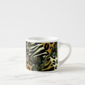 Patchwork Safari: Aquarell Animal Print. Espressotasse (Rechts)