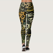 Patchwork Safari: Aquarell Animal Print. Leggings (Rückseite)