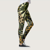 Patchwork Safari: Aquarell Animal Print. Leggings (Rechts)