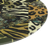 Patchwork Safari: Aquarell Animal Print. Schneidebrett (Ecke)