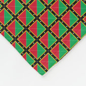 Patchwork Saint Kitts und Nevis Flag Muster Fleecedecke (Ecke)