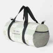 Patchwork Salbeigrünes Blumen-Vintage-Reisetasche Duffle Bag (Rechte Ecke)