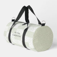Patchwork Salbeigrünes Blumen-Vintage-Reisetasche