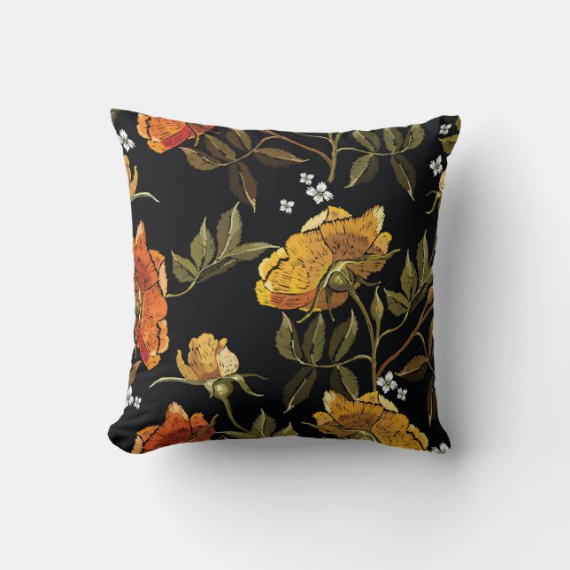 Patchwork Sanft: Handgezeichnetes Design Kissen (Vorderseite)