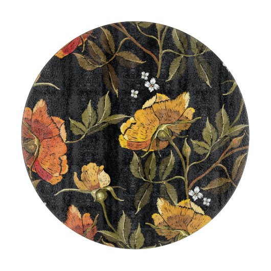 Patchwork Sanft: Handgezeichnetes Design Schneidebrett (Vorderseite)