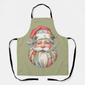 Patchwork Santa Claus Christmas Retro Schürze (Vorderseite)
