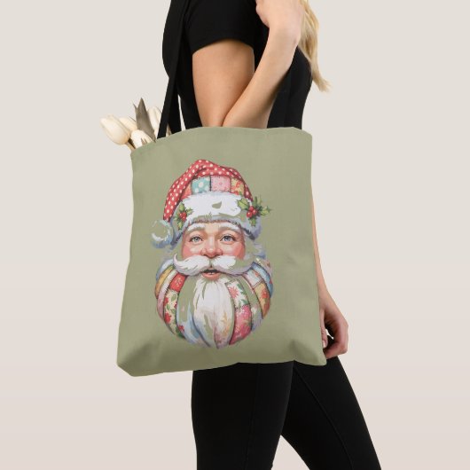Patchwork Santa Claus Christmas Retro Tasche (Von Nahem)