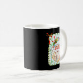 Patchwork Santa Claus Face Coquette Merry Christma Kaffeetasse (VorderseiteRechts)