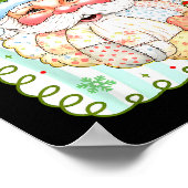 Patchwork Santa Claus Face Coquette Merry Christma Poster (Ecke)