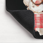 Patchwork Santa Claus Face Preppy Girly Christmas Mousepad (Ecke)