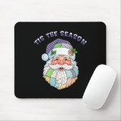 Patchwork Santa Claus Face Preppy Girly Christmas Mousepad (Mit Mouse)