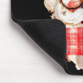 Patchwork Santa Claus Face Preppy Girly Christmas  Mousepad (Ecke)