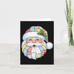 Patchwork Santa Claus Retro Christmas Funny Mens W Karte