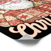 Patchwork Santa Claus Xmas Merry Christmas Men Wom Poster (Ecke)