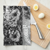 Patchwork, Schädelcollage Geschirrtuch (Viertel Falte)