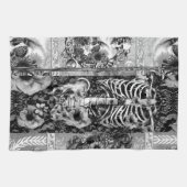 Patchwork, Schädelcollage Geschirrtuch (Horizontal)