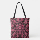 Patchwork-Schal aus rosa und schwarzem Zierschal Tasche (Rückseite)