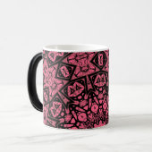 Patchwork-Schal aus rosa und schwarzem Zierschal Verwandlungstasse (Vorderseite Links)