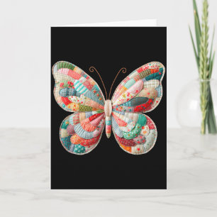 Patchwork-Schmetterling, Retro-Schmetterling Lusti Karte
