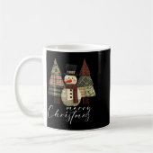 Patchwork-Schneemann, Patchwork-Weihnachtsbaum Lus Kaffeetasse (Links)