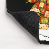 Patchwork-Schneemann Retro Lustiger Schneemann Wei Mousepad (Ecke)