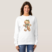 Patchwork-Schneemann-Weihnachten Sweatshirt (Vorne ganz)