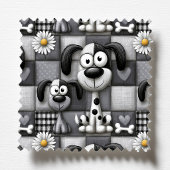Patchwork Schwarz-Weiß-Hund-Muster Tierpfleger Schürze
