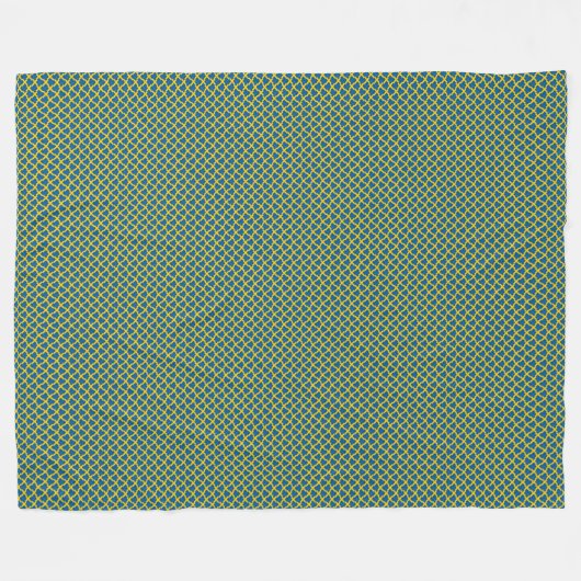 Patchwork Schweden Flaggenmuster Fleecedecke (Vorderseite (Horizontal))
