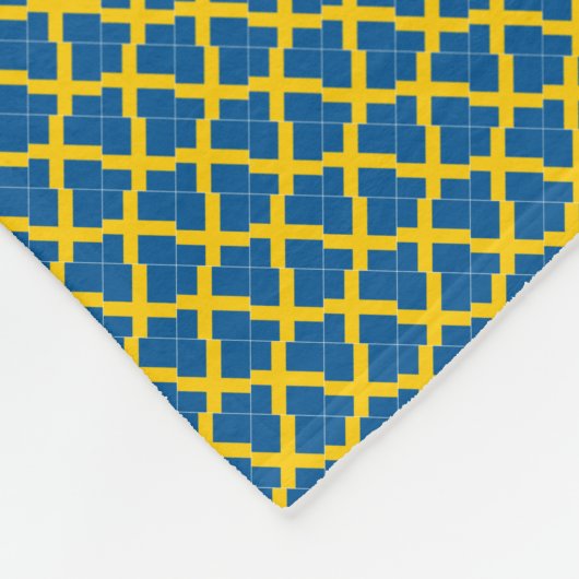 Patchwork Schweden Flaggenmuster Fleecedecke (Ecke)