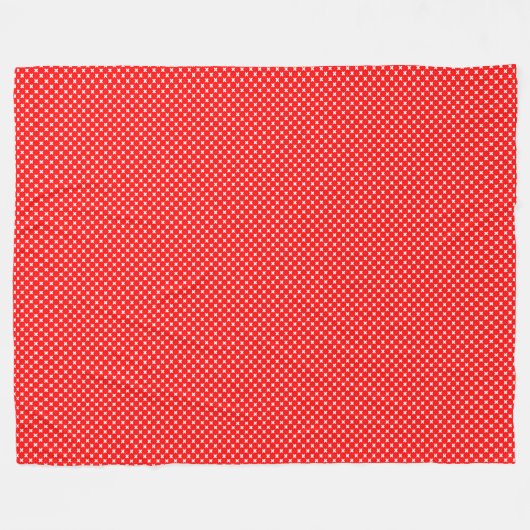 Patchwork Schweiz Flaggenmuster Fleecedecke (Vorderseite (Horizontal))