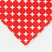 Patchwork Schweiz Flaggenmuster Fleecedecke (Ecke)