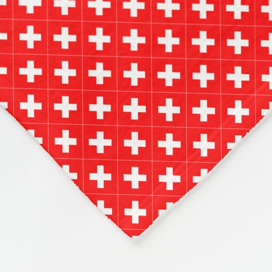 Patchwork Schweiz Flaggenmuster Fleecedecke (Ecke)
