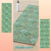 Patchwork Seafoam and Ocean Green Water Boho Chic Yogamatte