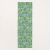 Patchwork Seafoam and Ocean Green Water Boho Chic Yogamatte (Rückseite)