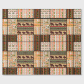 Patchwork seamless african ornamental pattern text geschenkpapier (Flach)