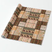 Patchwork seamless african ornamental pattern text geschenkpapier (Ungerollt)