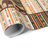 Patchwork seamless african ornamental pattern text geschenkpapier (Rolleneckpunkt)