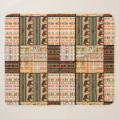 Patchwork seamless african ornamental pattern text sherpadecke (Vorderseite (Horizontal))