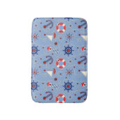 Patchwork-Seeentwurf Badematte (Vorderseite Vertikal)