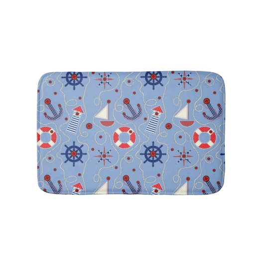 Patchwork-Seeentwurf Badematte (Vorderseite)