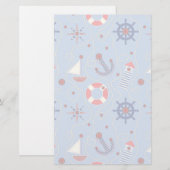 Patchwork-Seeentwurf Briefpapier (Vorne/Hinten)