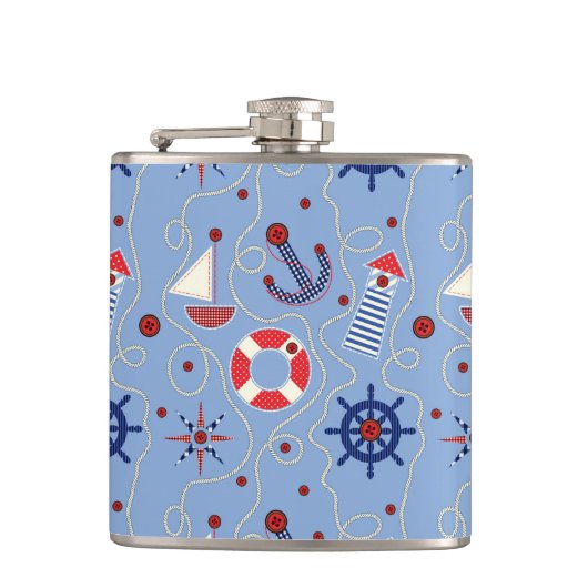 Patchwork-Seeentwurf Flachmann (Vorderseite)